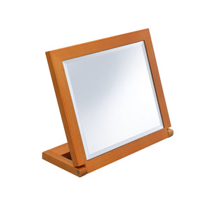 Brown Rectangle Makeup Shaving Tabletop Mirror - Montana Home & Kitchen Co.