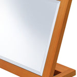 Brown Rectangle Makeup Shaving Tabletop Mirror - Montana Home & Kitchen Co.