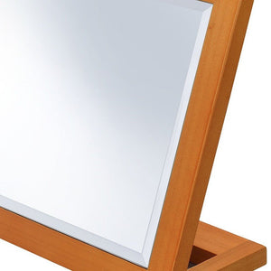 Brown Rectangle Makeup Shaving Tabletop Mirror - Montana Home & Kitchen Co.