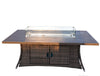 Brown Wicker Outdoor Patio Gas Fire Pit Table - Montana Home & Kitchen Co.