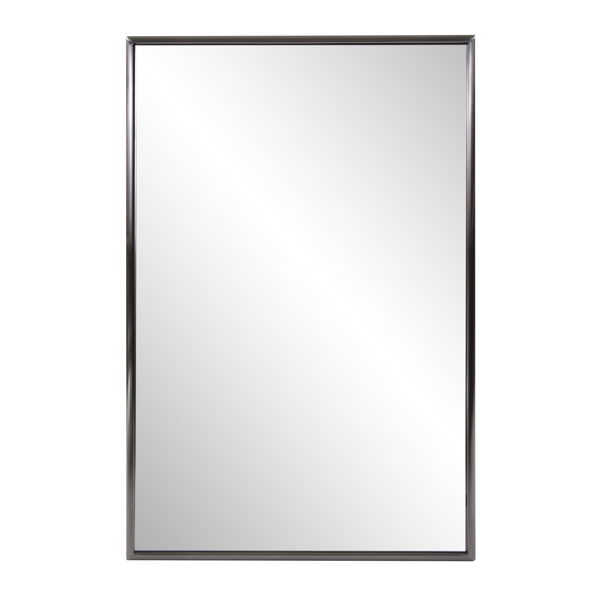 Brushed Titanium Rectangular Wall Mirror - Montana Home & Kitchen Co.