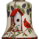 Cardinal Home Sweet Home Hand Painted Mouth Blown Glass Ornament - Montana Home & Kitchen Co.