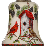 Cardinal Home Sweet Home Hand Painted Mouth Blown Glass Ornament - Montana Home & Kitchen Co.