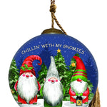 Casual Gnomes in Christmas Mode Hand Painted Mouth Blown Glass Ornament - Montana Home & Kitchen Co.