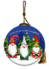 Casual Gnomes in Christmas Mode Hand Painted Mouth Blown Glass Ornament - Montana Home & Kitchen Co.