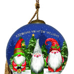 Casual Gnomes in Christmas Mode Hand Painted Mouth Blown Glass Ornament - Montana Home & Kitchen Co.