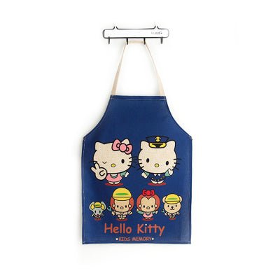 Children - Cartoon cute cat cotton and linen Apron - Montana Home & Kitchen Co.