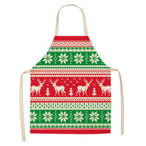 Christmas Apron 13 Style - Size: 47x38, Kids, Deer & Snow Flake - Montana Home & Kitchen Co.