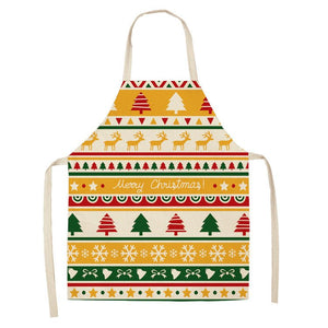 Christmas Apron 15 Style - Size: 47x38, Kids, Deer, Tree, Snow Flake & Bells - Montana Home & Kitchen Co.