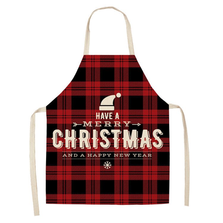 Christmas Apron 34 Style - Size: 47x38, Kids, Snow Hat and Merry Christmas - Montana Home & Kitchen Co.