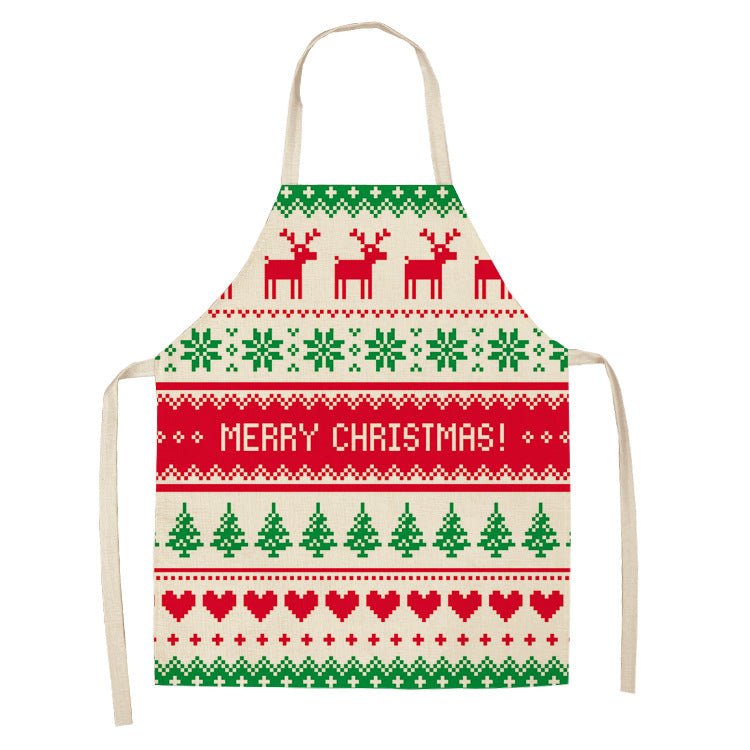 Christmas Apron 4 Style - 47x38, Kids, Merry Christmas, Deer, Hearts & Snowflakes - Montana Home & Kitchen Co.