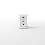 Classic White Three Drawer Nightstand - Montana Home & Kitchen Co.