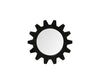 Cog 17" Round Black Metal Frame Wall Mirror - Montana Home & Kitchen Co.