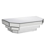 Contemporary Floating Mirrored Glass Stepped Shelf - Montana Home & Kitchen Co.