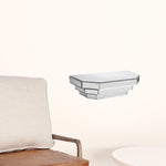 Contemporary Floating Mirrored Glass Stepped Shelf - Montana Home & Kitchen Co.