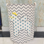 Cotton linen art five - pointed star horse clothing storage bucket laundry bucket basket toy storage basket - Montana Home & Kitchen Co.