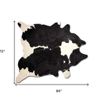 Cowhide Animal Print Area Rug Black And White - Montana Home & Kitchen Co.