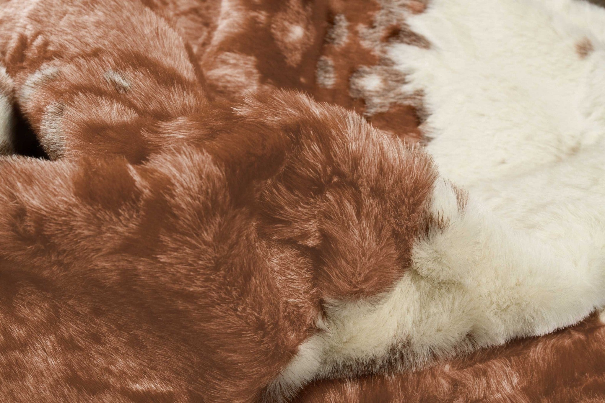 Cowhide Animal Print Area Rug Brown and Ivory Faux 4' X 5' - Montana Home & Kitchen Co.