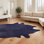 Cowhide Area Rug 6' X 7' Navy Blue - Montana Home & Kitchen Co.