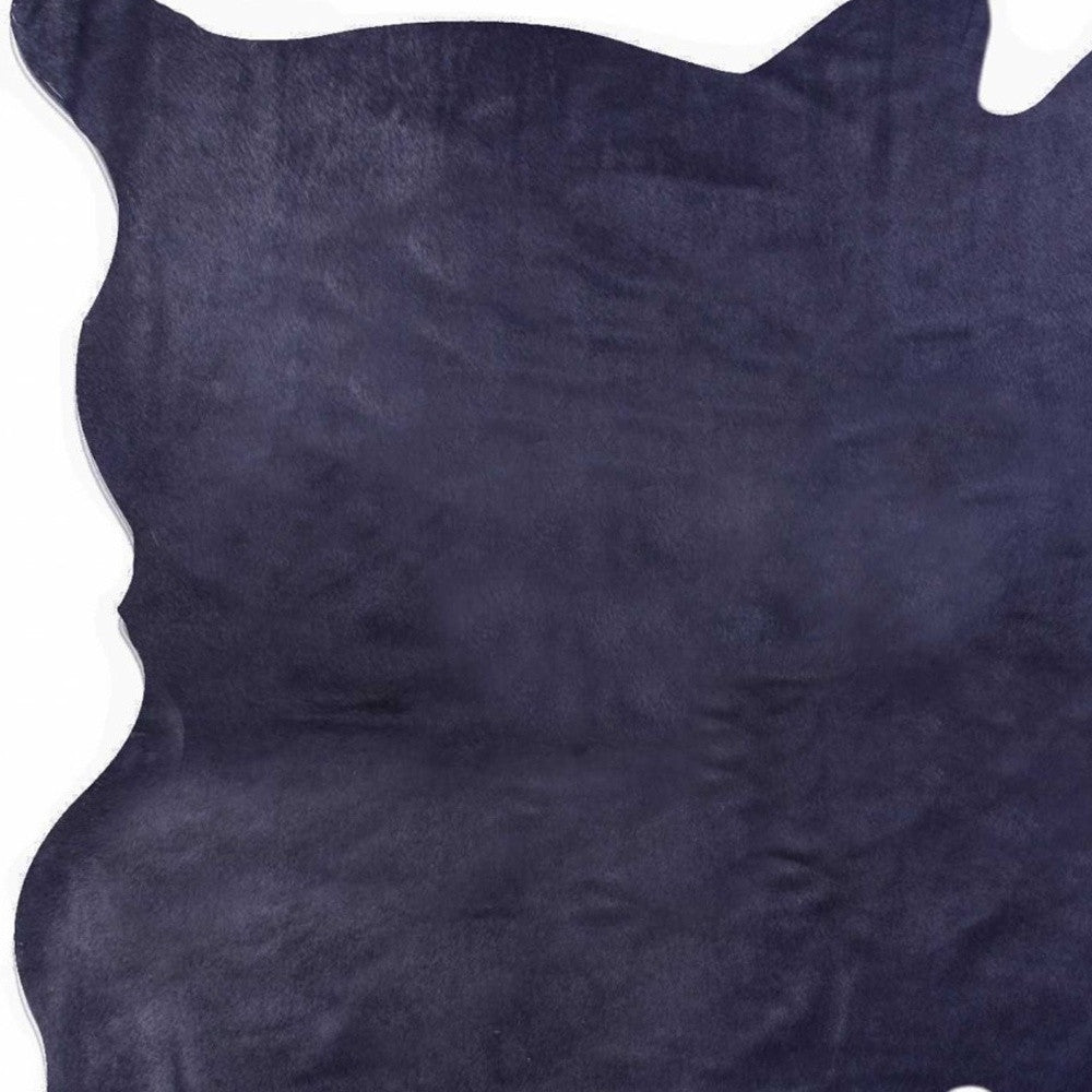 Cowhide Area Rug 6' X 7' Navy Blue - Montana Home & Kitchen Co.