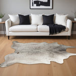 Cowhide Hand Knotted Area Rug / 6' X 7' or 5' X 7' Brown, Black and White LIMITED QTY - Montana Home & Kitchen Co.