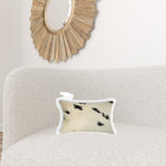 Cowhide Pillow 12" X 20" X 5" White And Black - Montana Home & Kitchen Co.