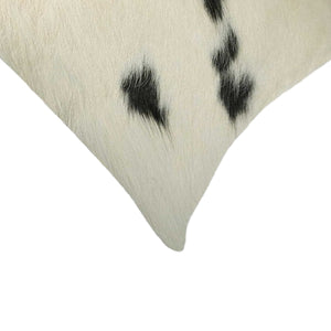 Cowhide Pillow 12" X 20" X 5" White And Black - Montana Home & Kitchen Co.