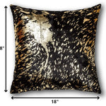 Cowhide Pillow Chocolate And Gold Torino Kobe - Montana Home & Kitchen Co.