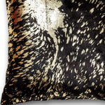 Cowhide Pillow Chocolate And Gold Torino Kobe - Montana Home & Kitchen Co.