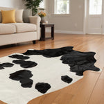 Cowhide Rug 72" X 84" White And Black - Montana Home & Kitchen Co.