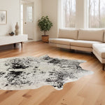 Cowhide Rug 72" X 84" White And Black - Montana Home & Kitchen Co.