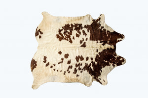 Cowhide Rug 72" X 84" White And Brown - Montana Home & Kitchen Co.