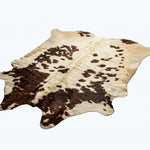 Cowhide Rug 72" X 84" White And Brown - Montana Home & Kitchen Co.