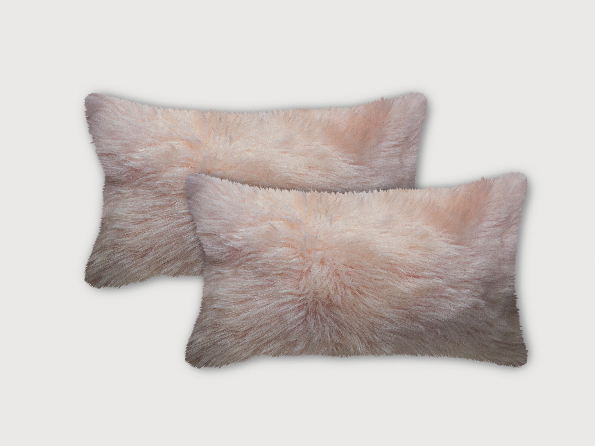 Cowhide Throw Pillow Set of Two 12" X 20" Blush - Montana Home & Kitchen Co.