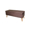 Cozy Brown Suede Storage Bench - Montana Home & Kitchen Co.