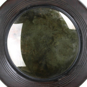 Dark Brown Wooden Convex Mirror - Montana Home & Kitchen Co.