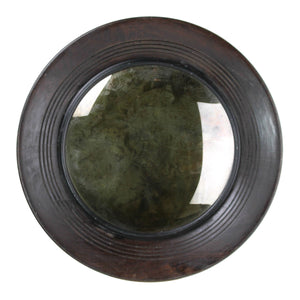 Dark Brown Wooden Convex Mirror - Montana Home & Kitchen Co.