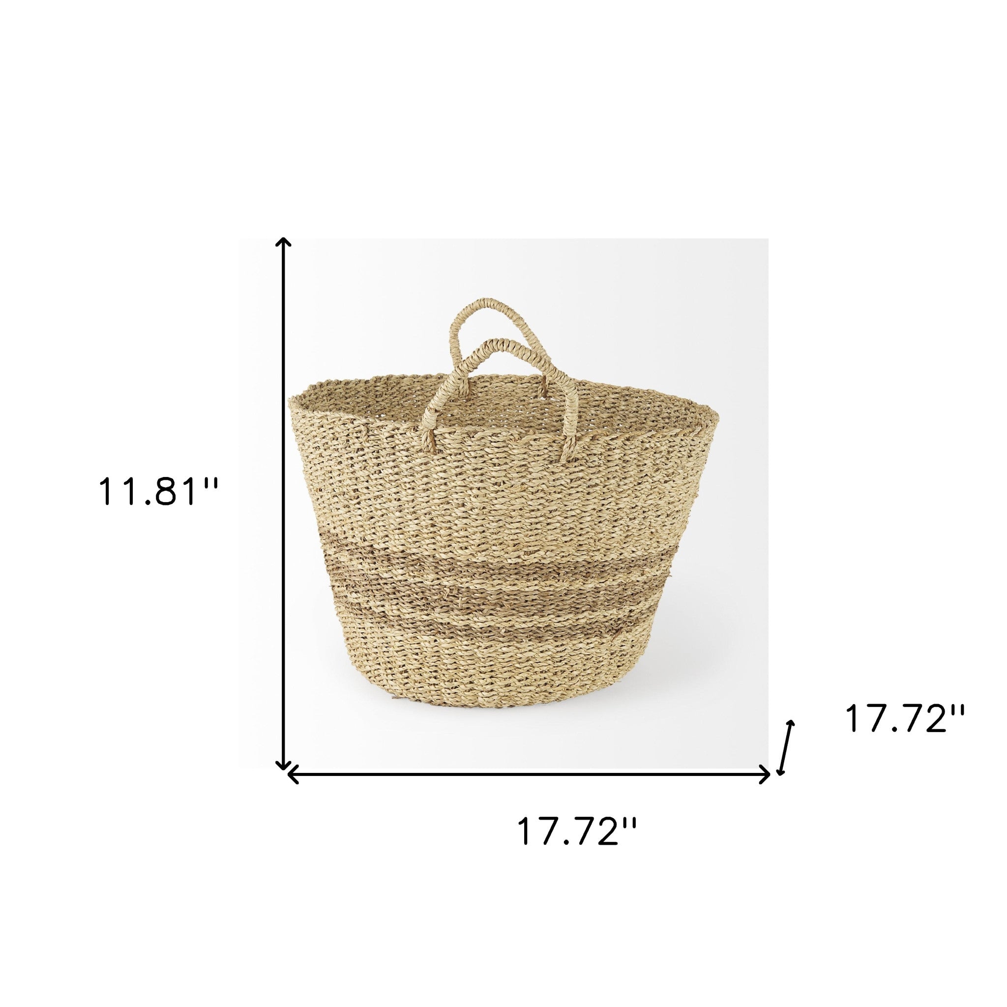 Detailed Wicker Storage Baskets Set Of Two - Montana Home & Kitchen Co.