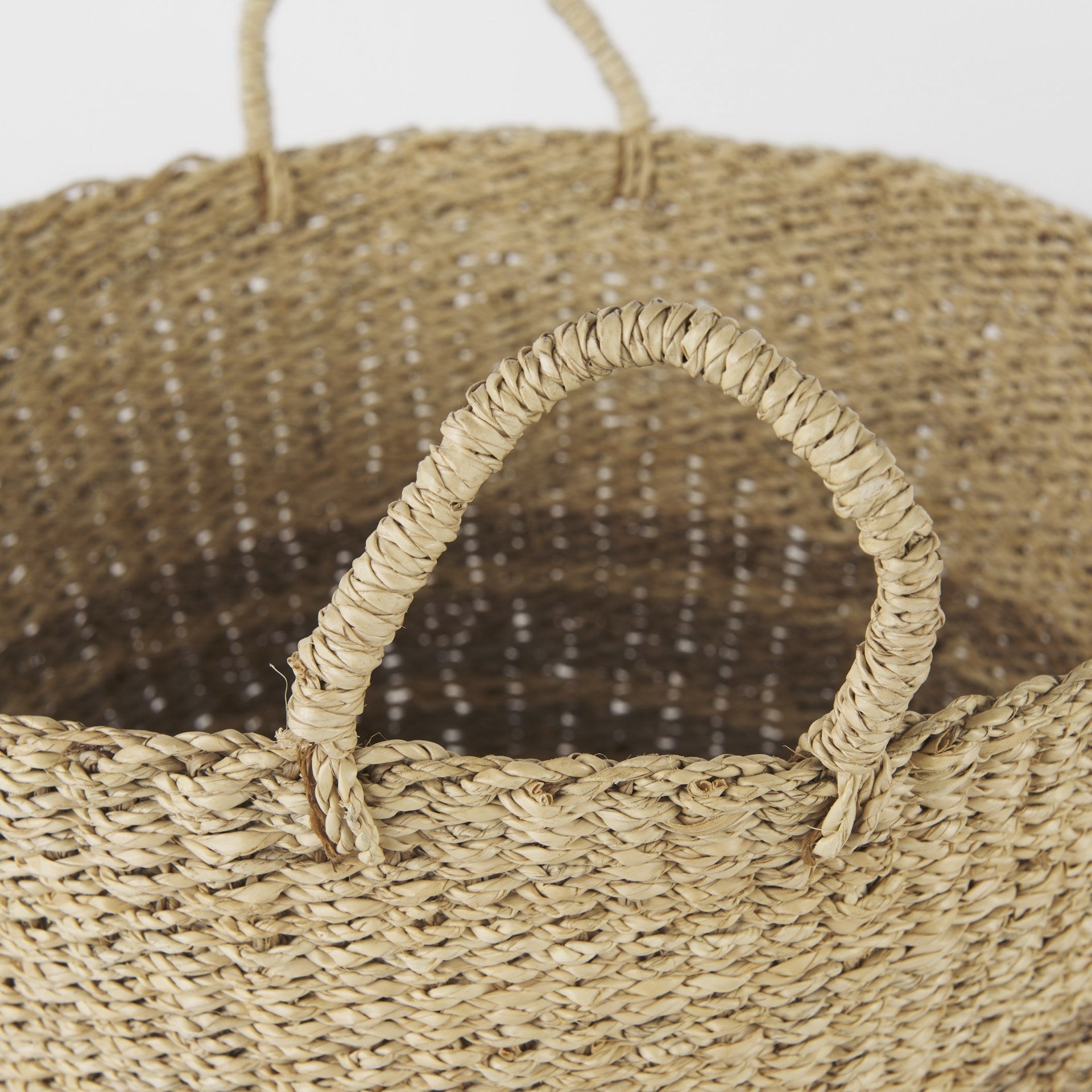 Detailed Wicker Storage Baskets Set Of Two - Montana Home & Kitchen Co.