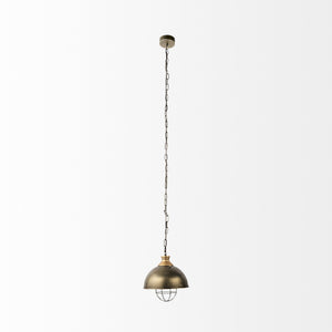 Distressed Bronze Metal Dome Hanging Light - Montana Home & Kitchen Co.