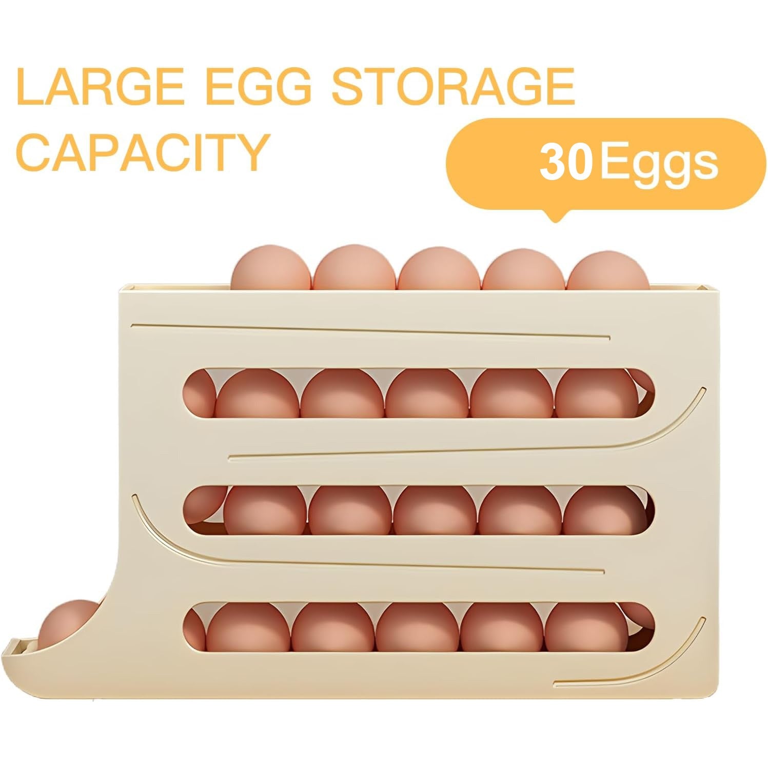 Egg Dispenser, Space - Saving Rolling Eggs Dispenser for Refrigerator Storage - Montana Home & Kitchen Co.