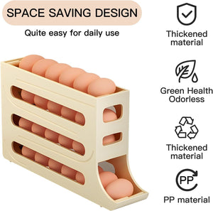 Egg Dispenser, Space - Saving Rolling Eggs Dispenser for Refrigerator Storage - Montana Home & Kitchen Co.