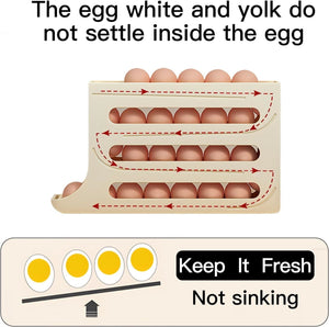 Egg Dispenser, Space - Saving Rolling Eggs Dispenser for Refrigerator Storage - Montana Home & Kitchen Co.