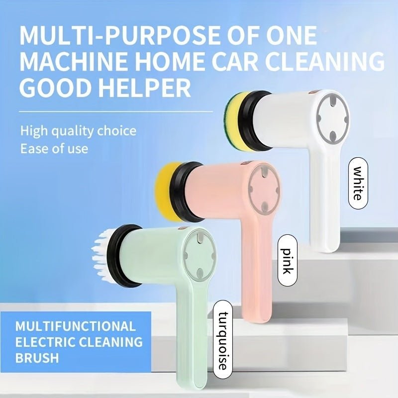 Electric Cleaning Brush Household Wireless Handheld Kitchen Toilet Tile Bathroom Toilet Strong Washing Brush Bowl Shoe Washing Cleaning Brush - Montana Home & Kitchen Co.