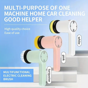 Electric Cleaning Brush Household Wireless Handheld Kitchen Toilet Tile Bathroom Toilet Strong Washing Brush Bowl Shoe Washing Cleaning Brush - Montana Home & Kitchen Co.