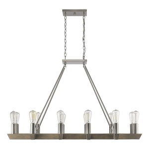 Finnick 12 - Light Satin Nickel Chandelier - Montana Home & Kitchen Co.