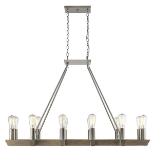 Finnick 12 - Light Satin Nickel Chandelier - Montana Home & Kitchen Co.