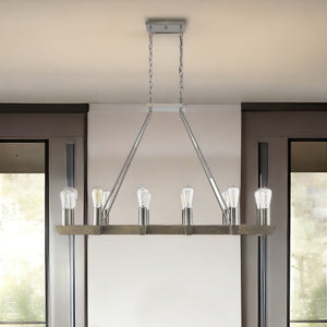 Finnick 12 - Light Satin Nickel Chandelier - Montana Home & Kitchen Co.