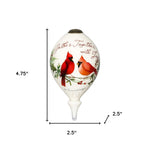 Gather Together With Joy Cardinals Hand Painted Mouth Blown Glass Ornament - Montana Home & Kitchen Co.