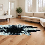 Genuine Cowhide Area Rug 6' X 7' Black and White - Montana Home & Kitchen Co.